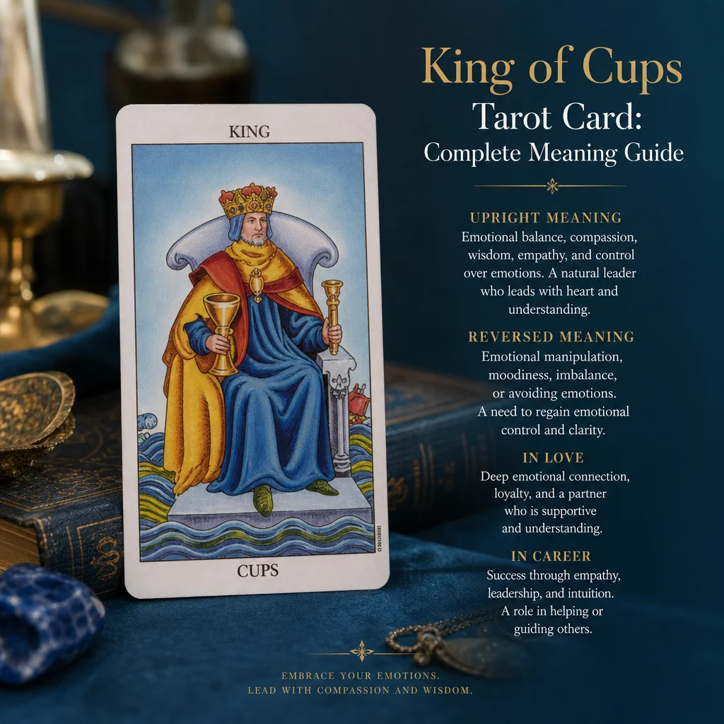 King of Cups Tarot Card: Complete Meaning Guide