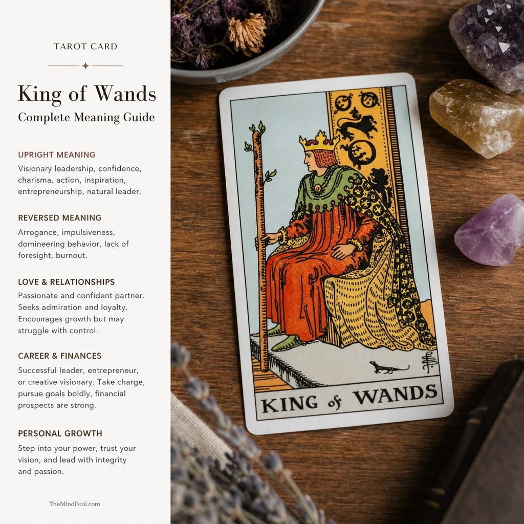 King of Wands Tarot Card: Complete Meaning Guide