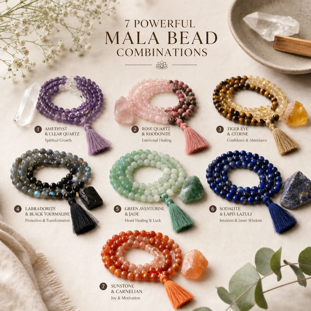 Mala Bead Crystal Combinations: 7 Powerful Pa...