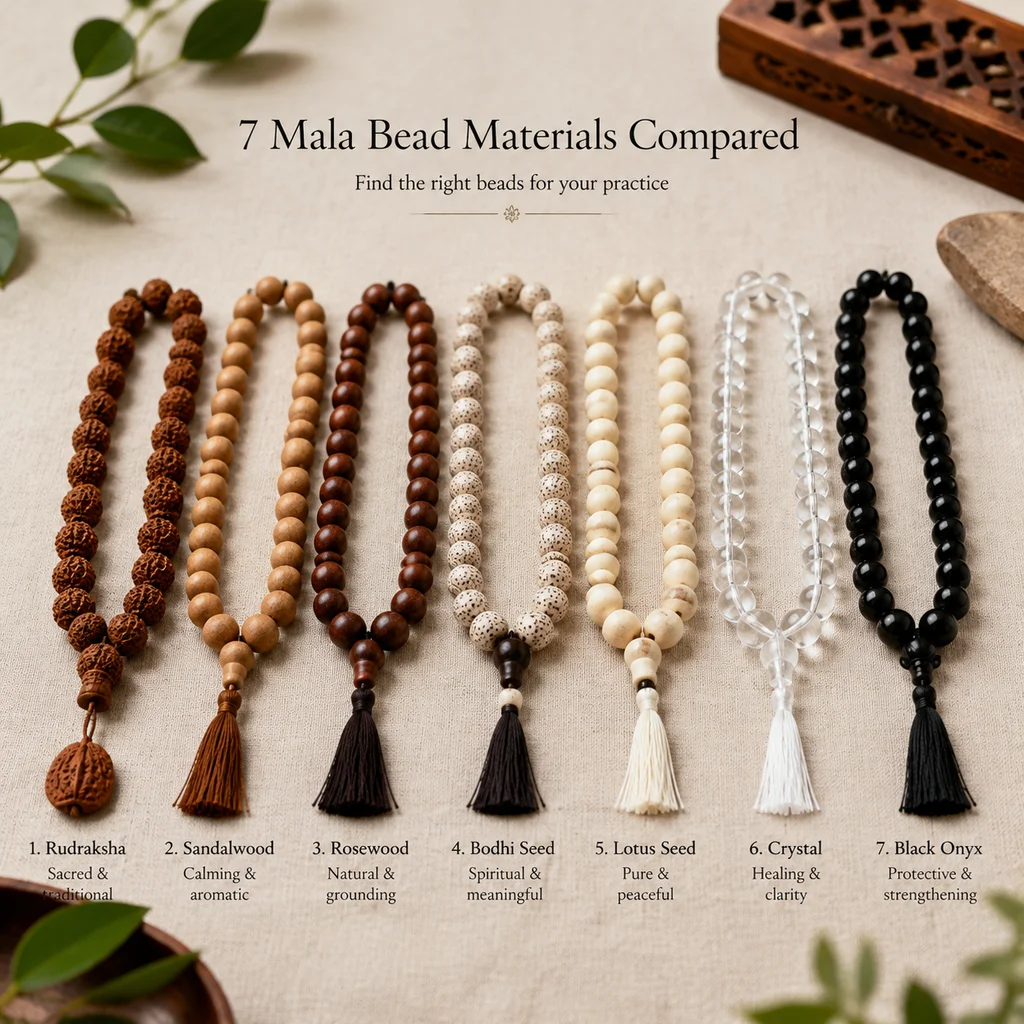 7 Mala Bead Materials Compared