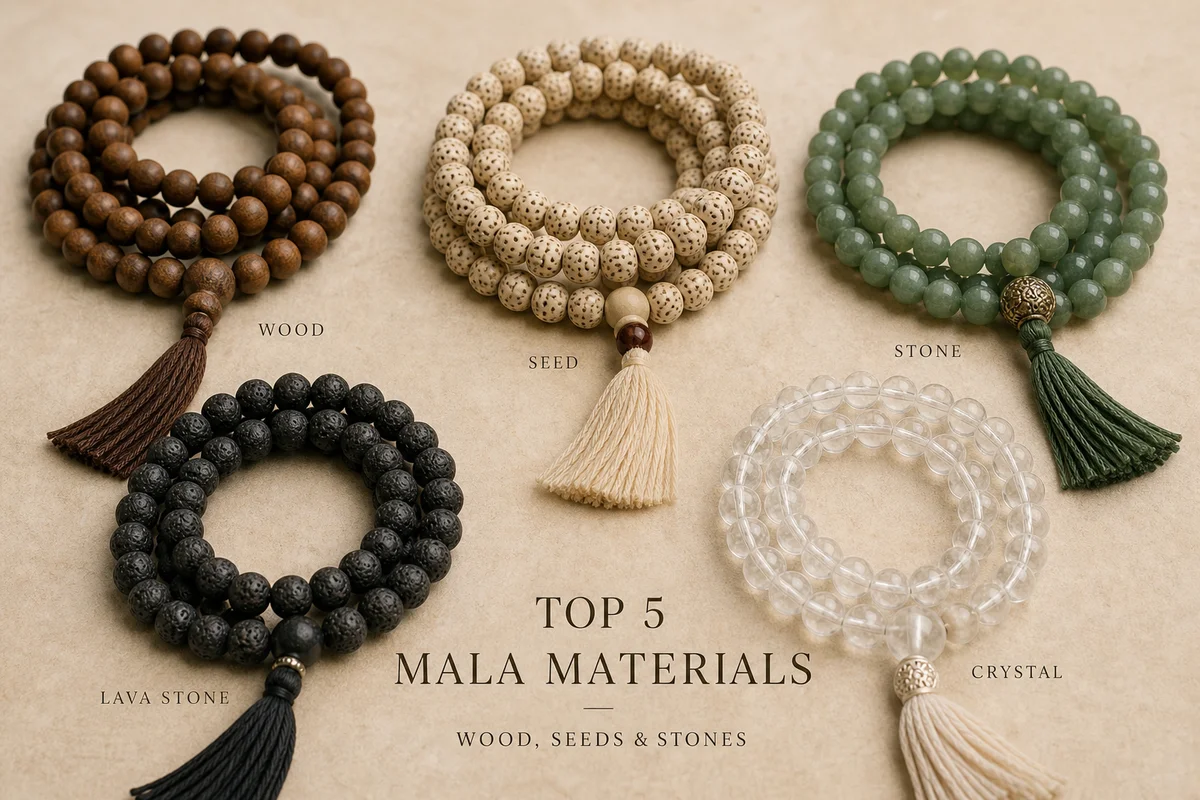 Top 5 Mala Bead Materials: Wood, Seeds, Stones