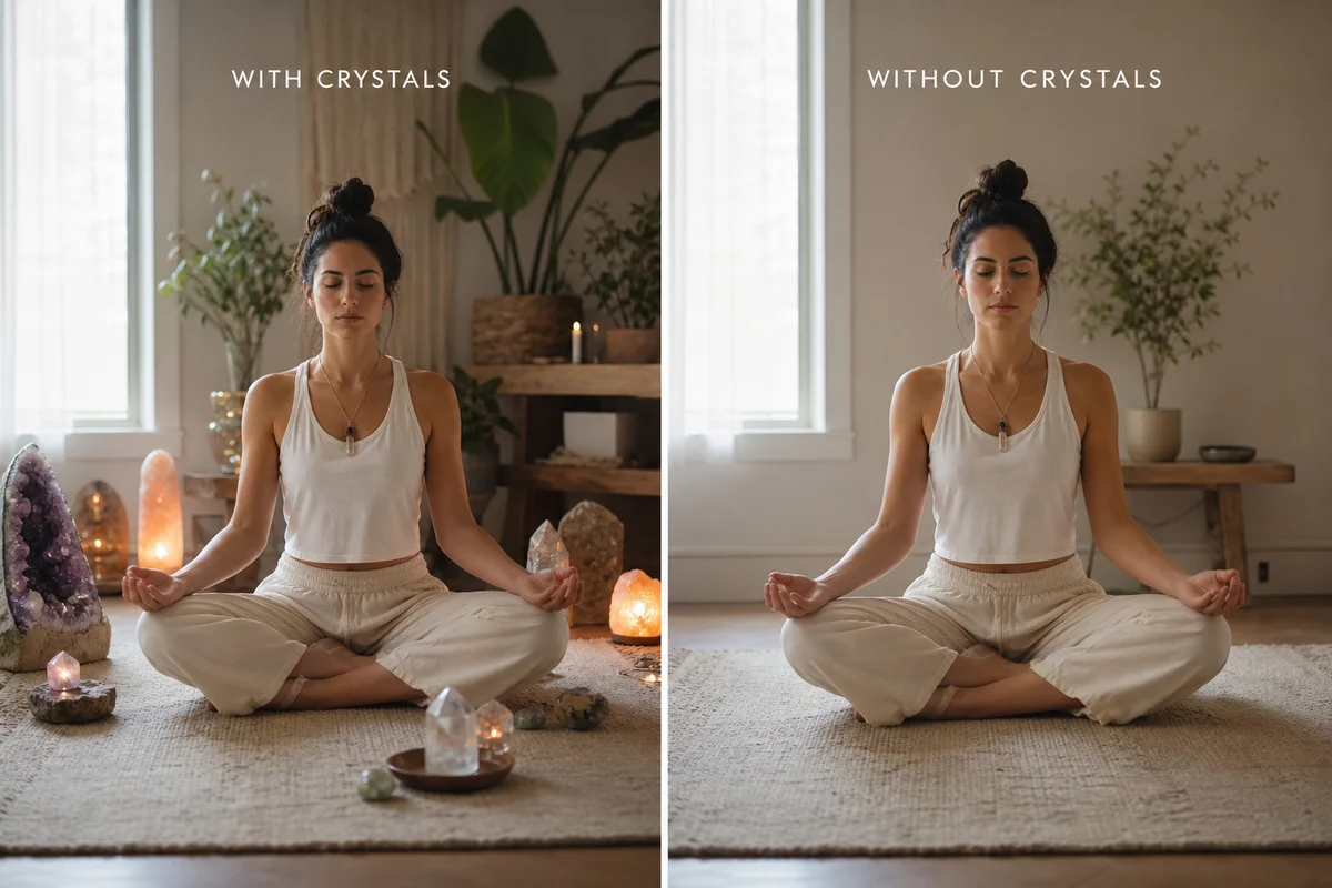 Meditation With Crystals vs Without
