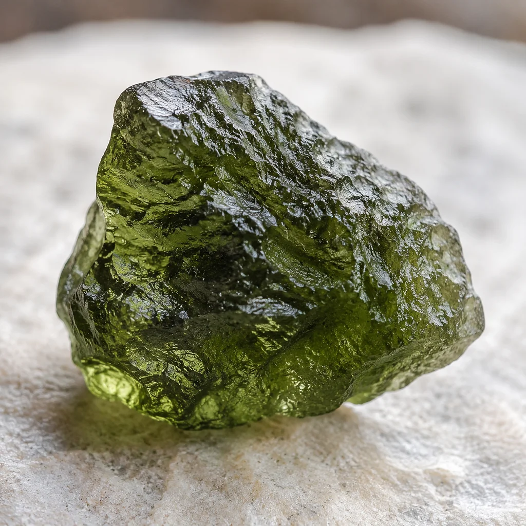 Moldavite: Green Tektite Formed by Meteor Impact