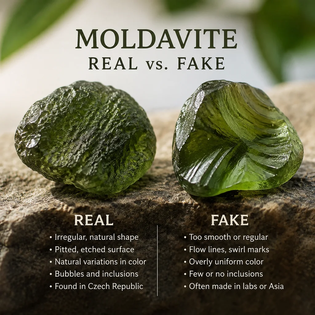 Moldavite Meteorite Glass: Real vs. Fake