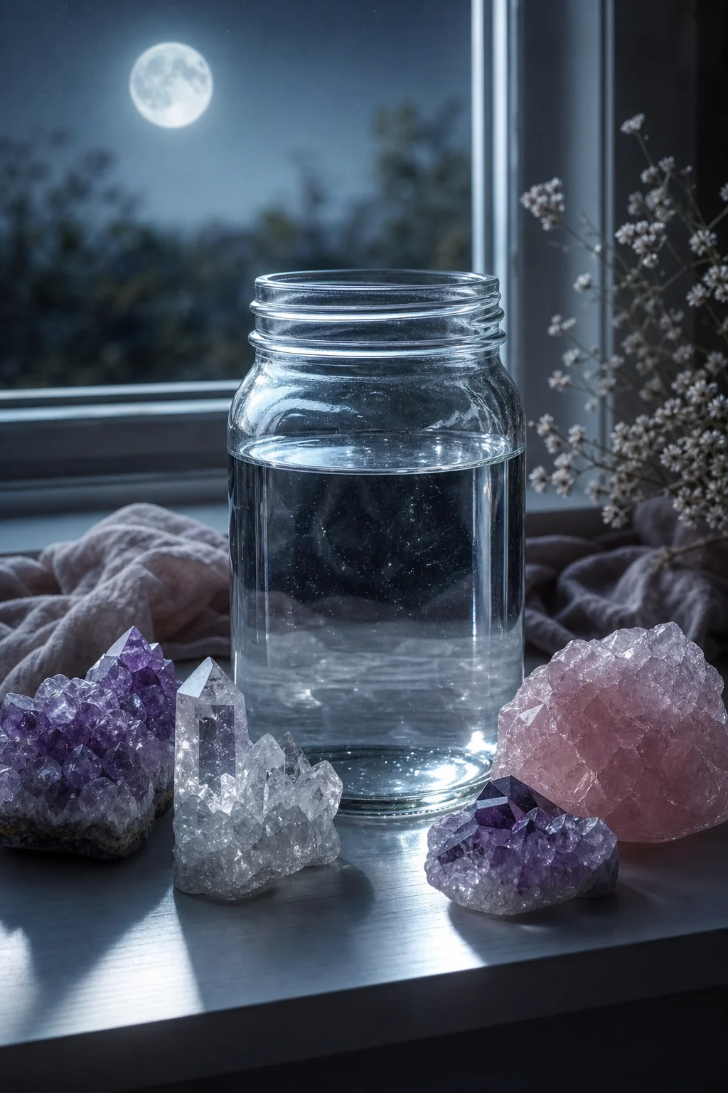 How to Make Moon Water with Crystals (Without