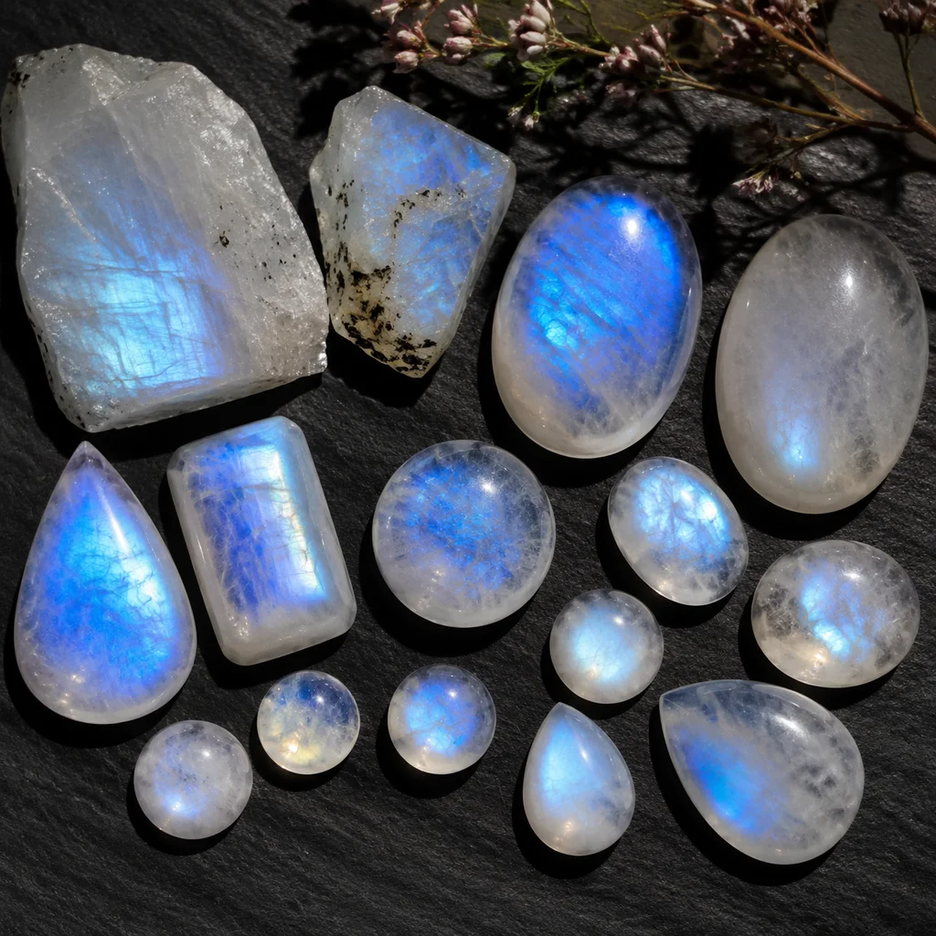 Moonstone Varieties: Rainbow, Blue, and Beyond