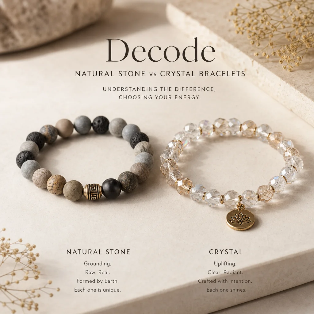 Decoding Natural Stone vs Crystal Bracelets: The