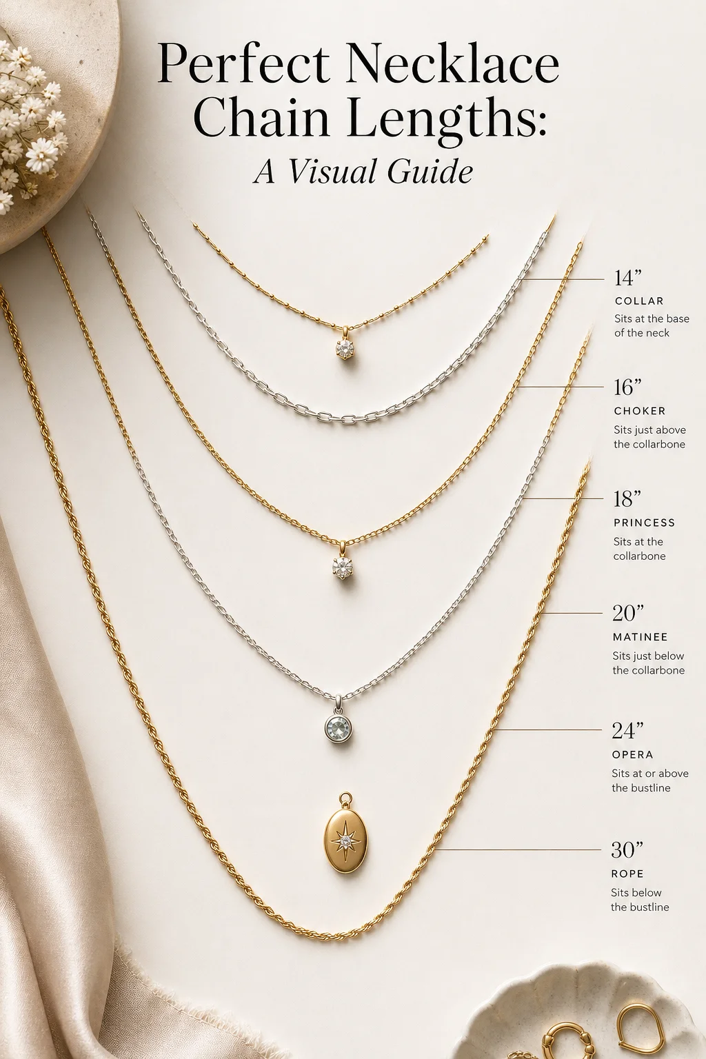 Perfect Necklace Chain Lengths: A Visual Guide