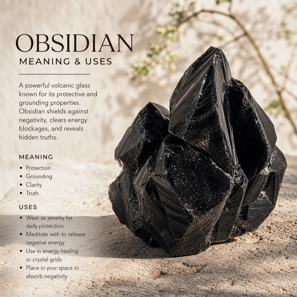 Obsidian Crystal Meaning and Uses