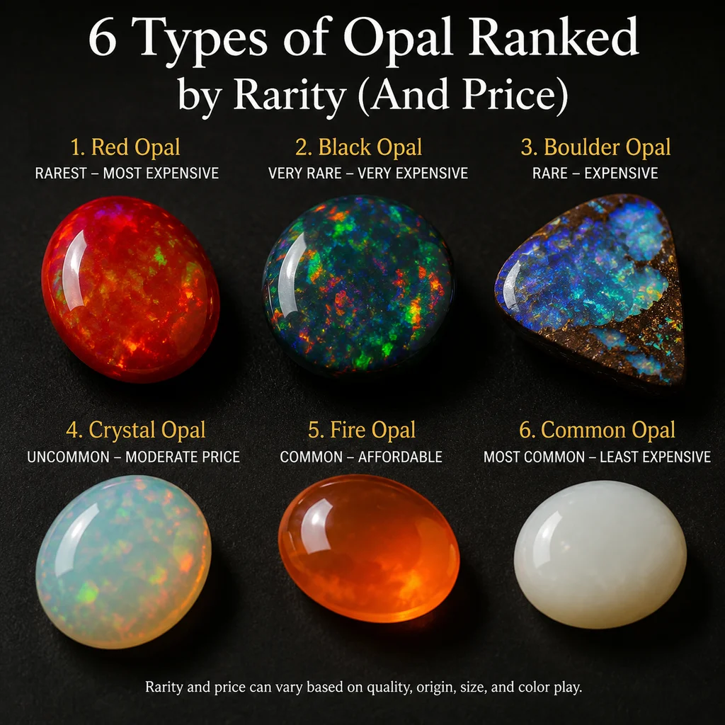 6 Types of Opal Ranked by Rarity (And Price)