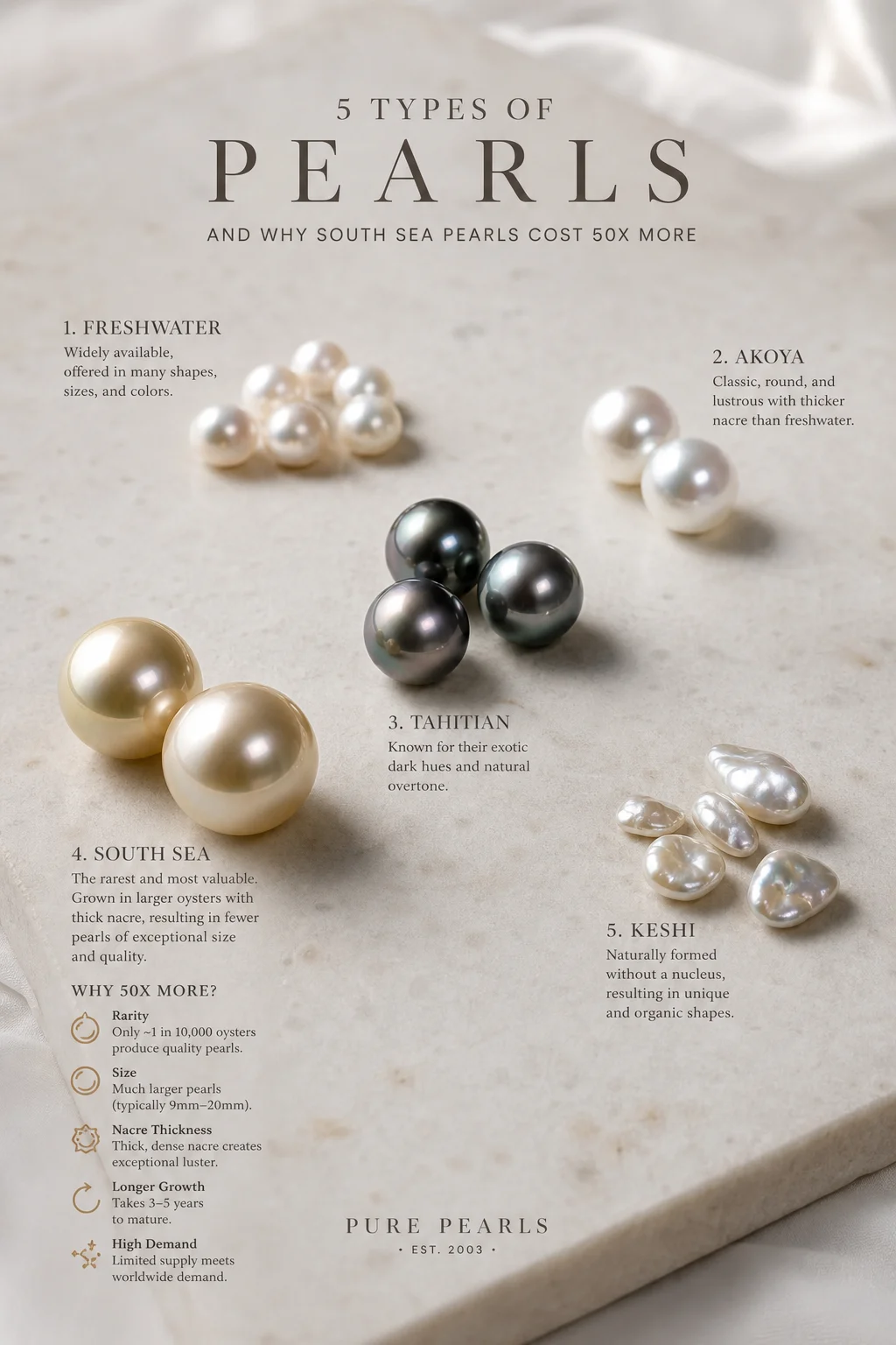 5 Types of Pearls (And Why South Sea Costs 50x