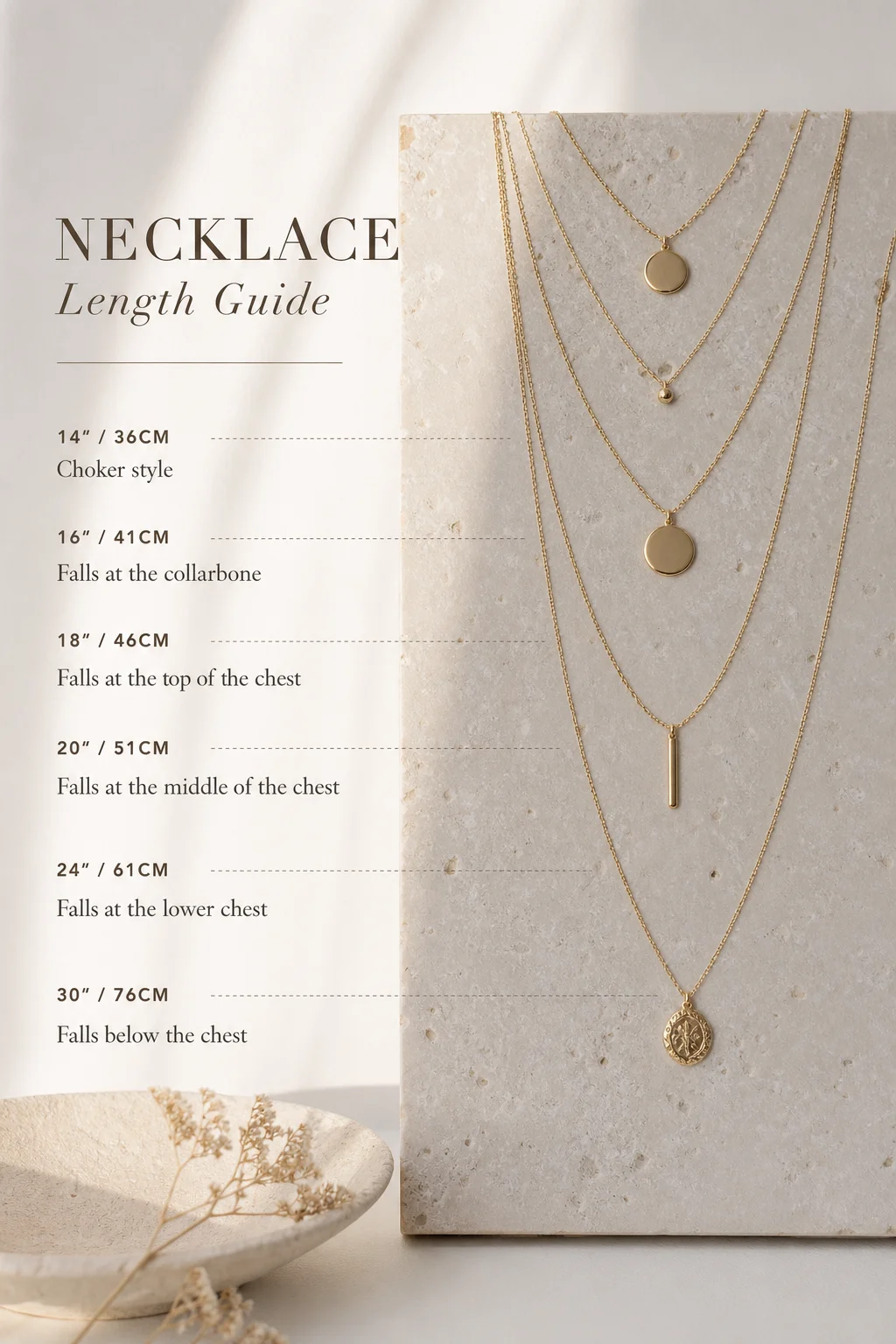 Pendant Necklace Chain Length Guide