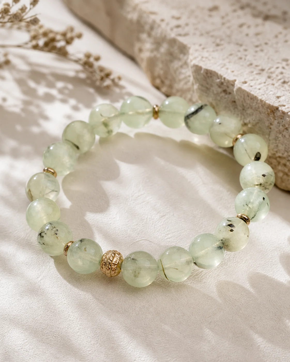 Prehnite Bracelet: Discover the Serenity of Pale