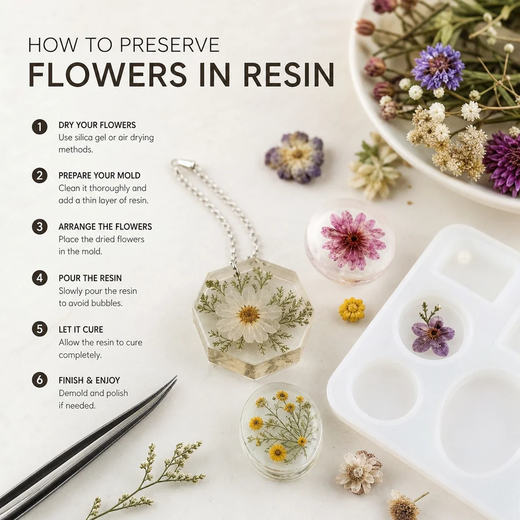 How to Preserve Flowers in Resin
