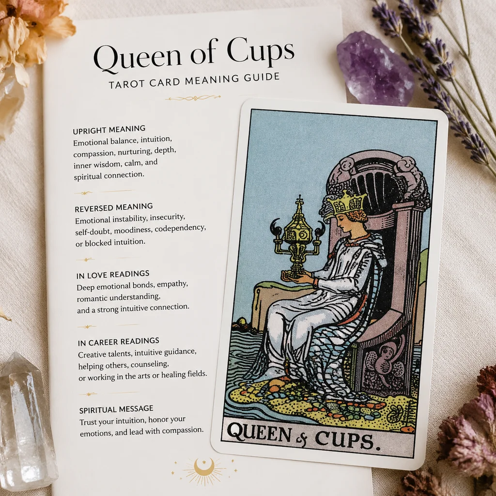 Queen of Cups Tarot Card: Complete Meaning Guide