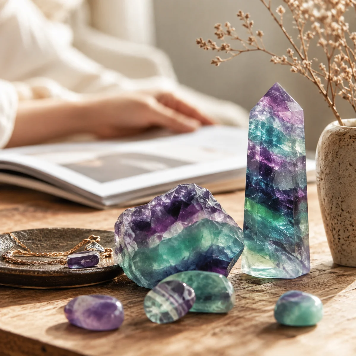 Discover the Enchanting Rainbow Fluorite: Colors