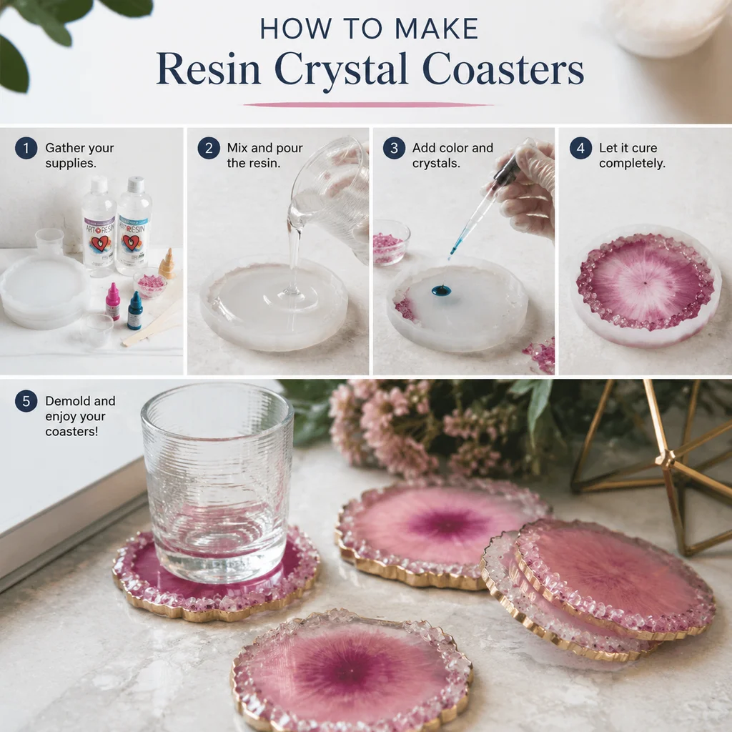 How to Make Resin Crystal Coasters