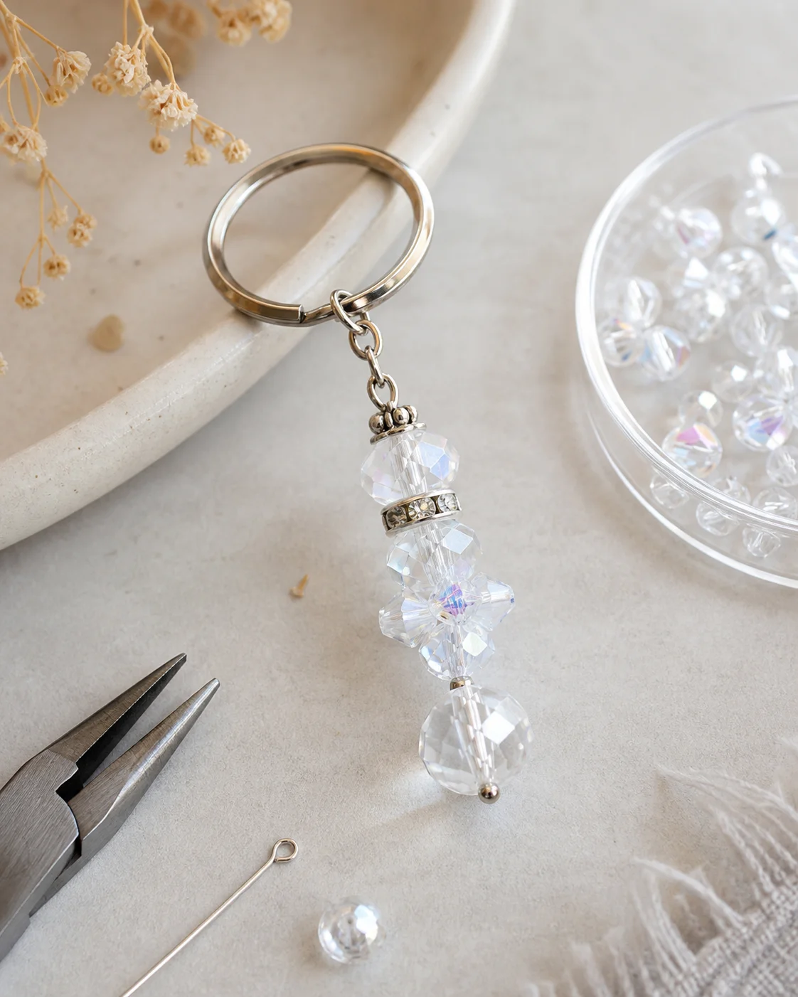 Quick Crystal Keychain DIY