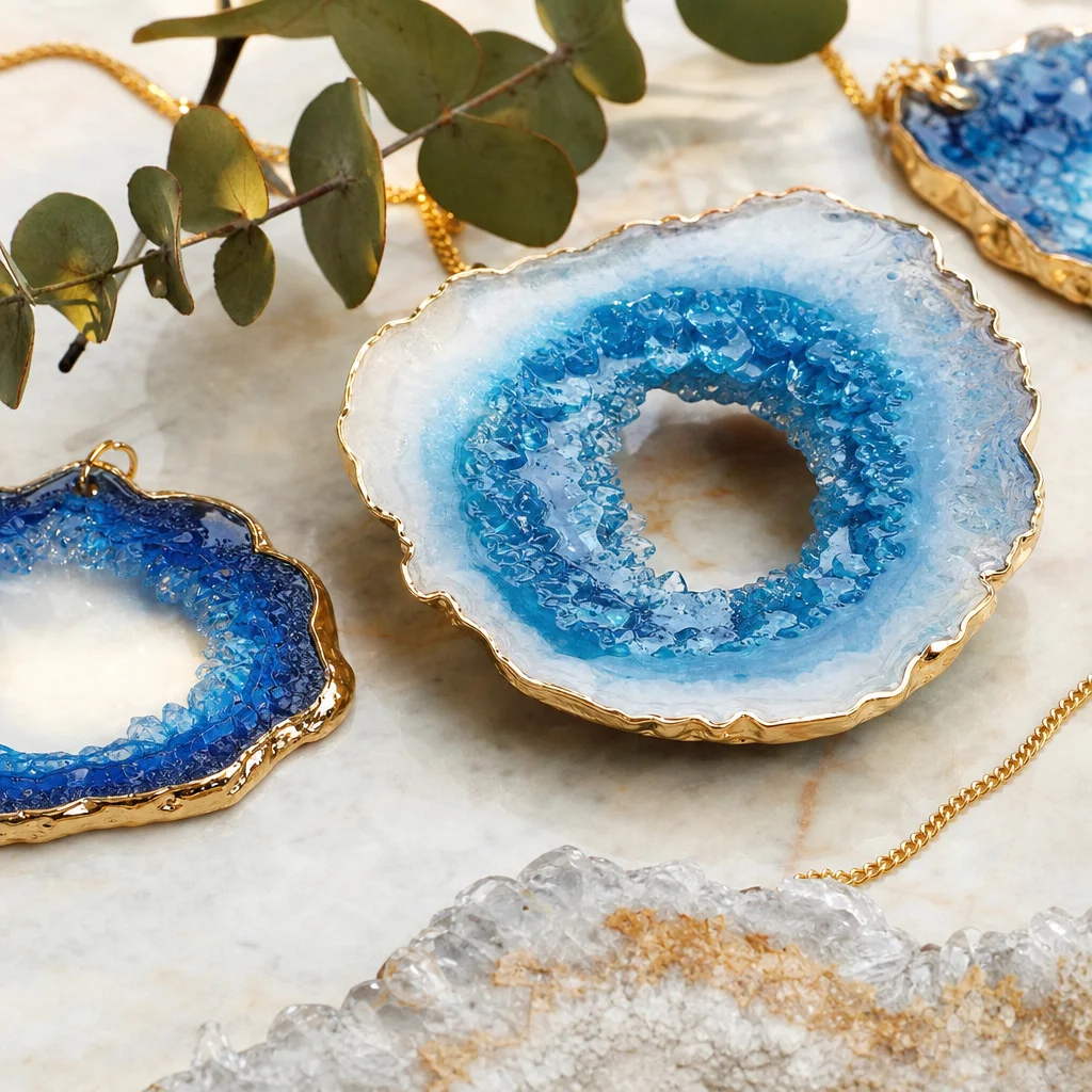 Resin Geode Jewelry Making: Crystal Agate Slice