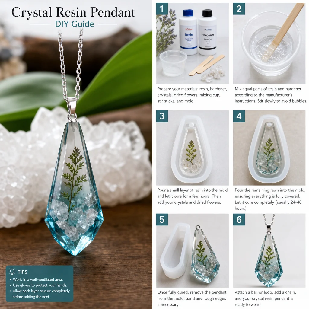 Crystal Resin Pendant DIY Guide