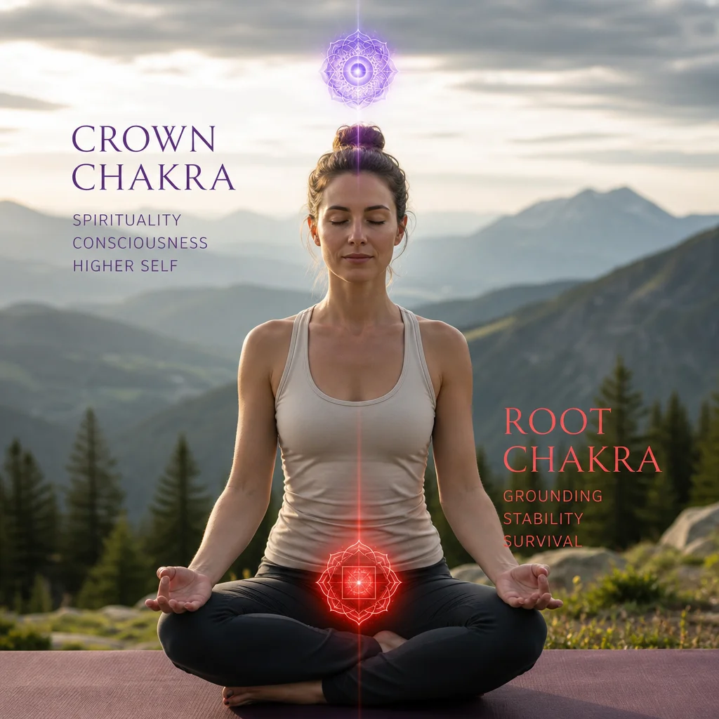 Root vs Crown Chakra: How Opposites Balance