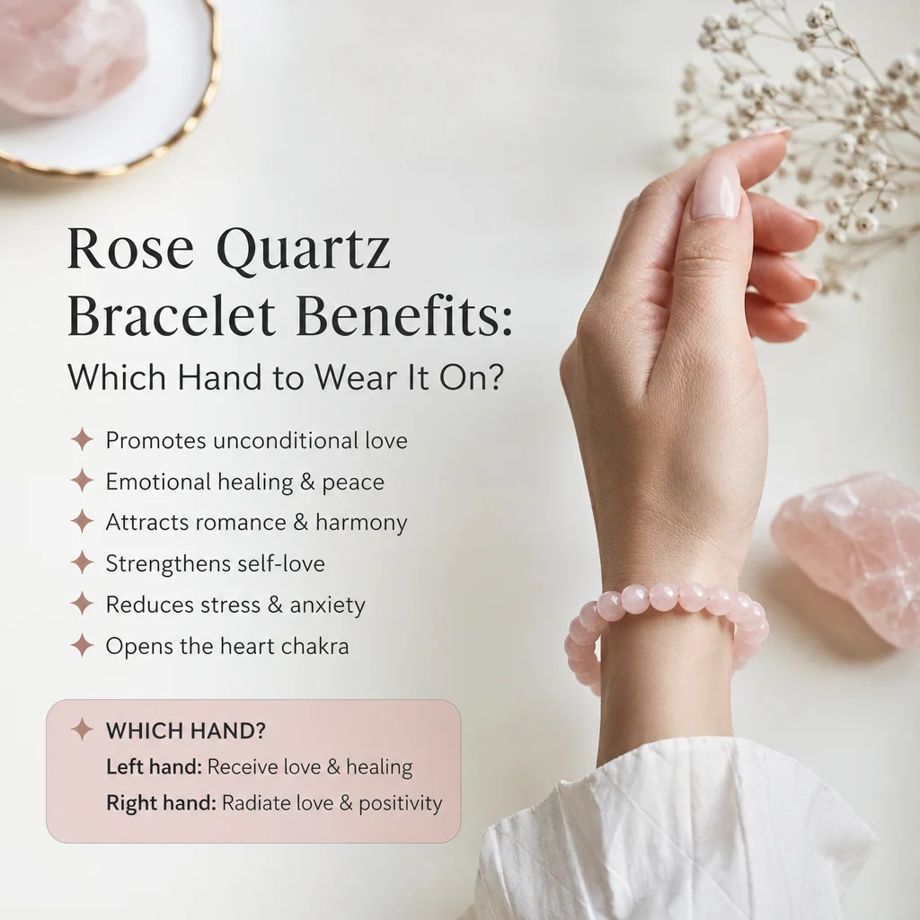 Rose Quartz Bracelet Benefits: Which Hand to