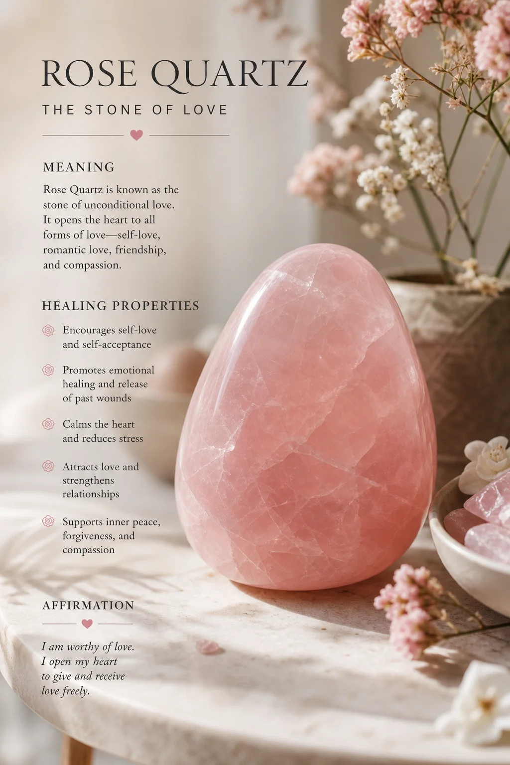 Rose Quartz Meaning and Healing Properties