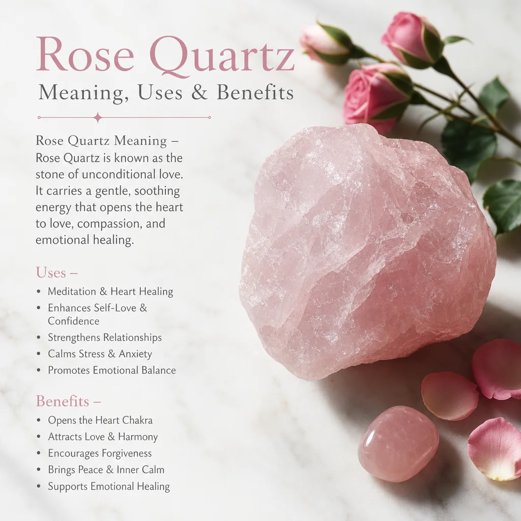 Rose Quartz Meaning, Uses & Benefits