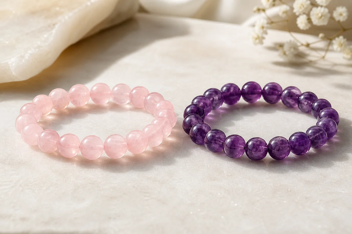 Rose Quartz vs Amethyst Bracelet: Which