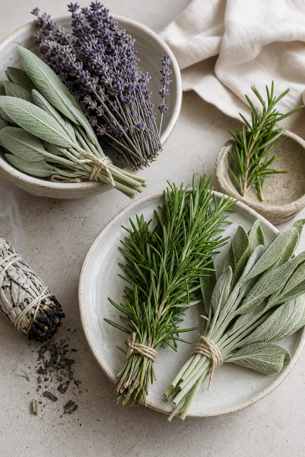 Sage, Lavender and Rosemary for Cleansing