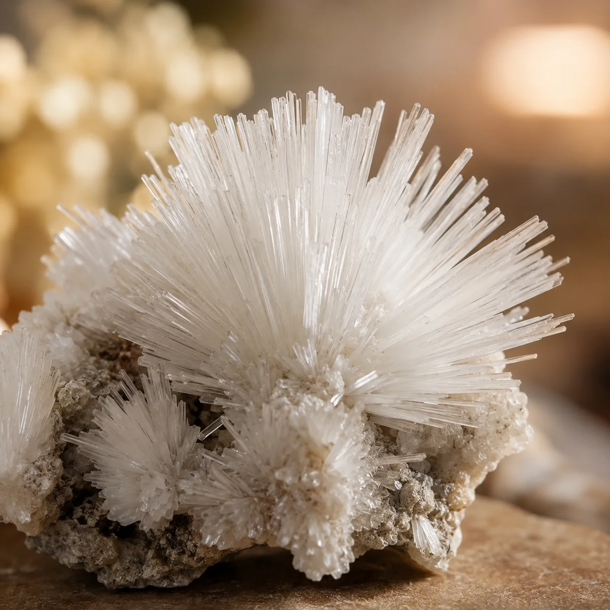 Scolecite Looks Like White Needles But It