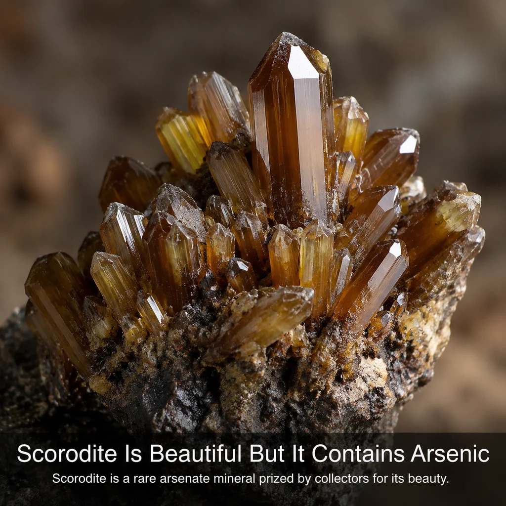 Scorodite Is Beautiful But It Contains Arsenic
