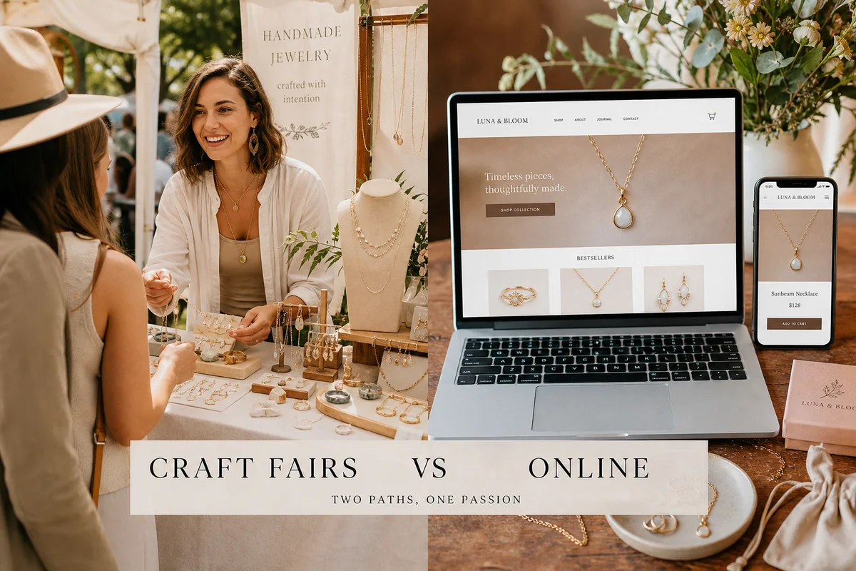 Selling Jewelry at Craft Fairs vs Online