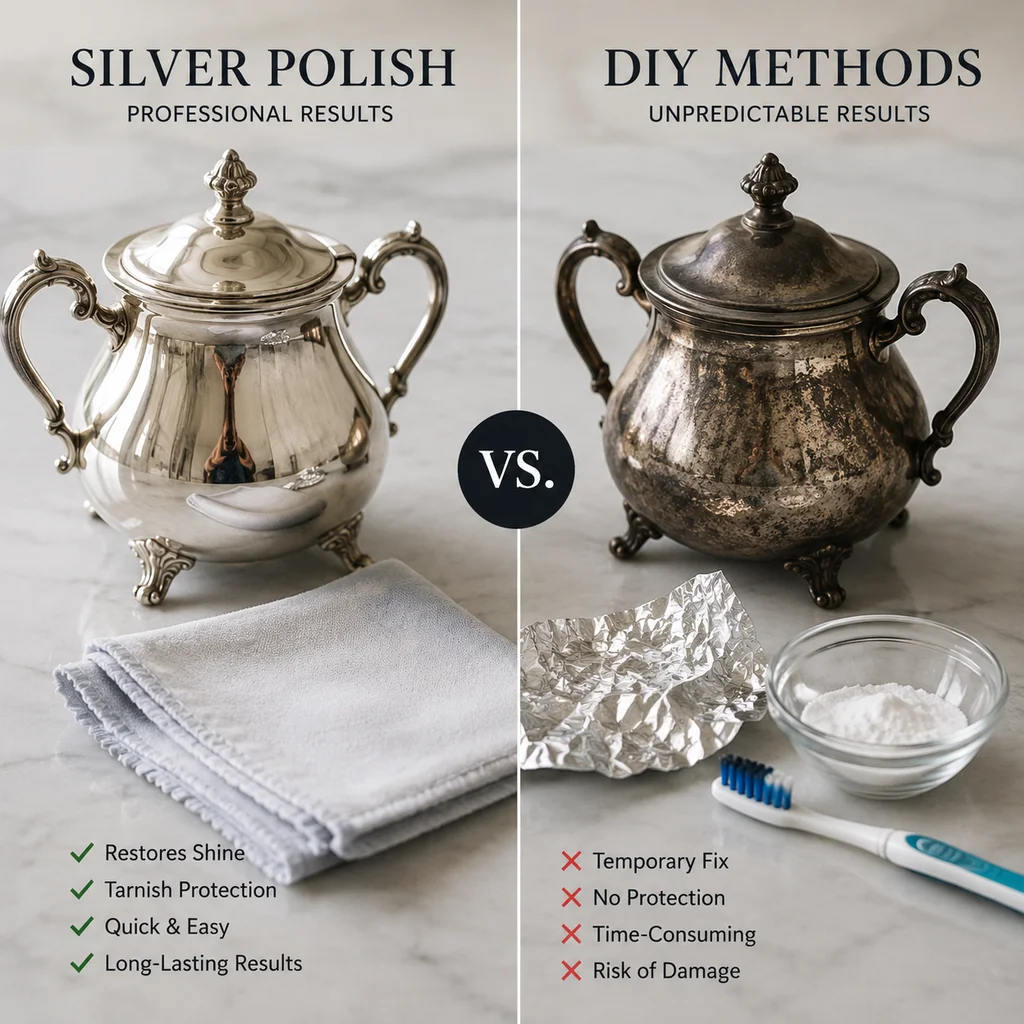 Silver Polish Versus DIY Methods