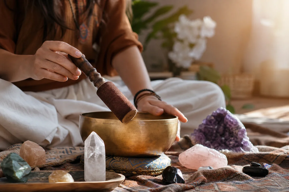 How to Use Singing Bowls with Crystals