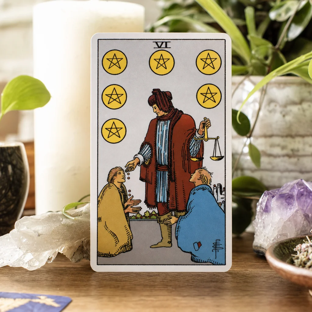 Six of Pentacles Tarot Card: Upright