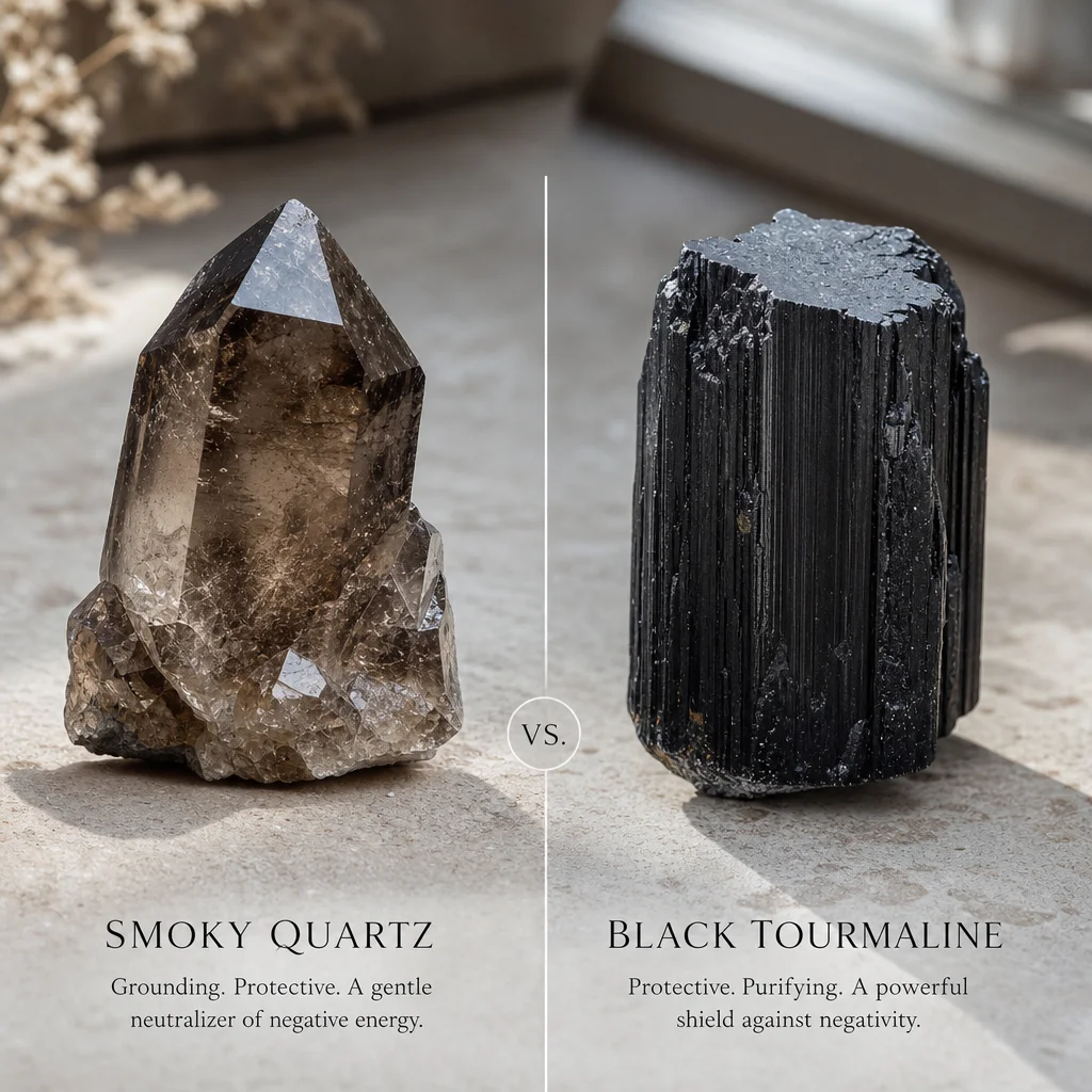 5 Key Differences: Smoky Quartz vs Black