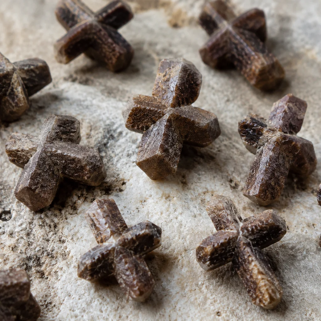 Staurolite Fairy Crosses Are Real Crystals That