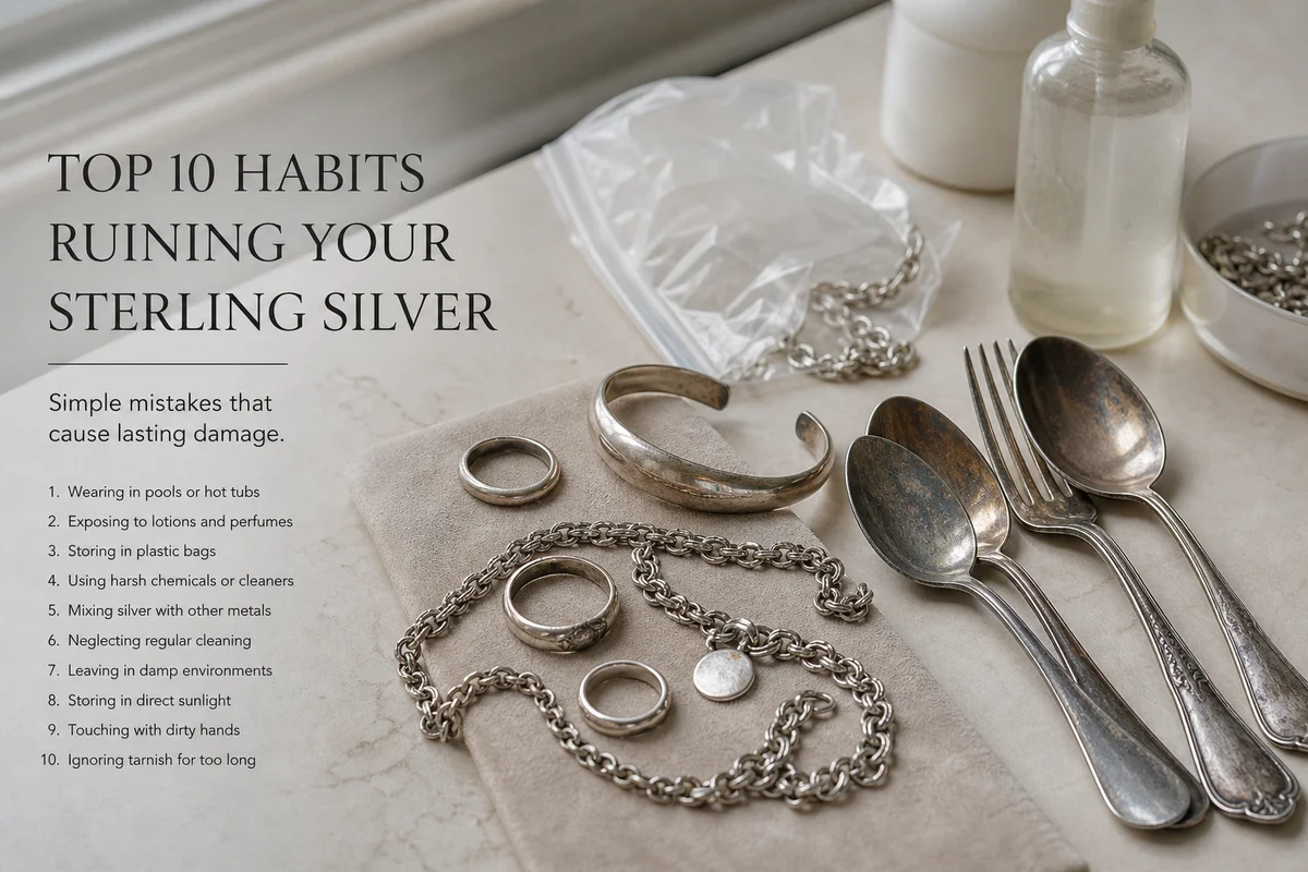 Top 10 Habits Ruining Your Sterling Silver