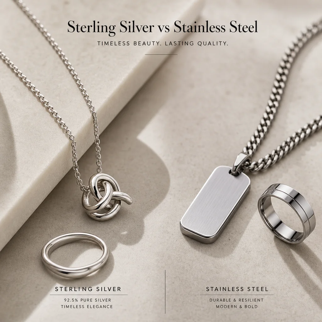 Sterling Silver vs Stainless Steel Jewelry