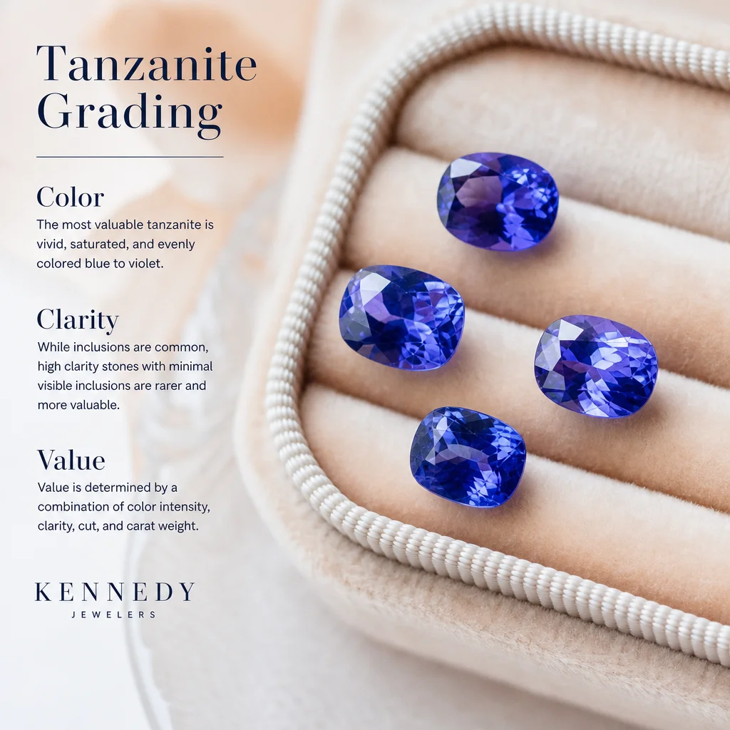Tanzanite Grading: Color, Clarity, Value