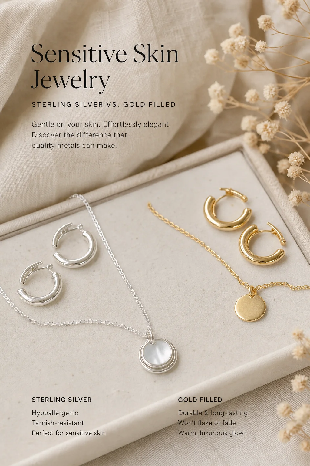 Sensitive Skin Jewelry: Sterling Silver vs