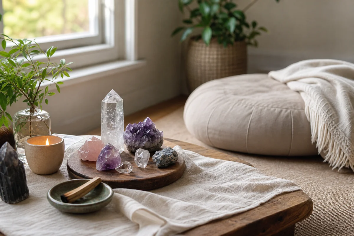 How I Set Up My Crystal Meditation Practice at