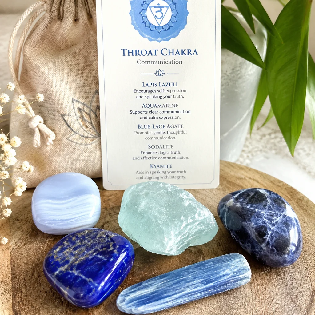 Throat Chakra Crystals for Communication