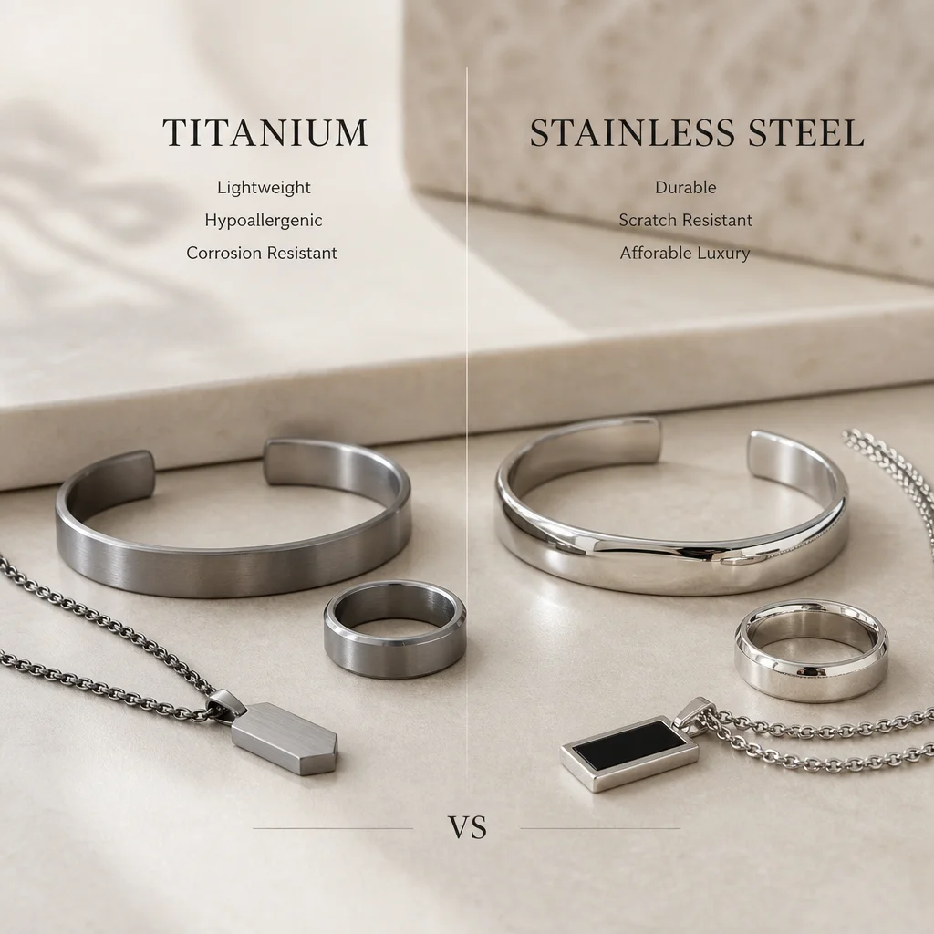 Titanium vs stainless steel jewelry