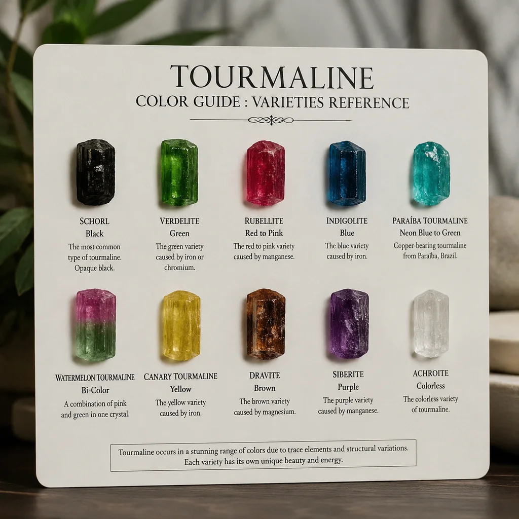 Tourmaline Color Guide: Varieties Reference