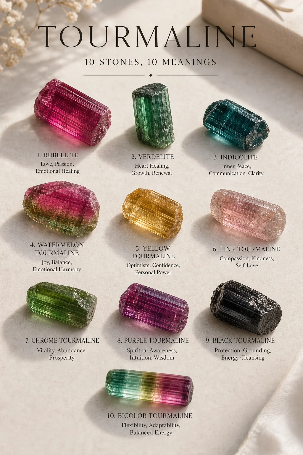 10 Unique Tourmaline Colors & Their Meanings