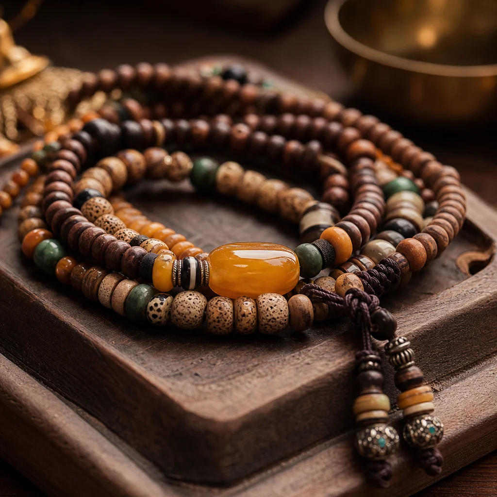 Traditional Buddhist Prayer Bead Materials: Wo..