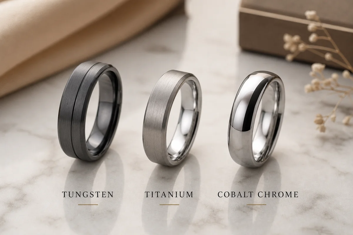 Tungsten vs Titanium vs Cobalt Chrome Wedding
