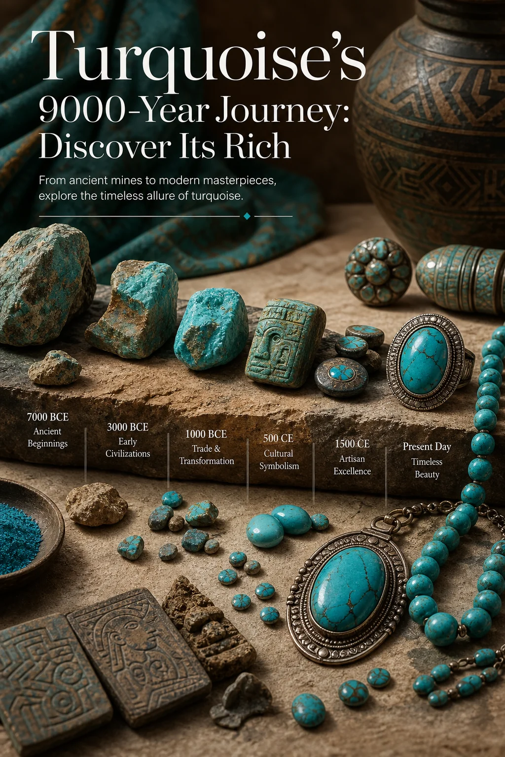 Turquoise's 9000-Year Journey: Discover Its Rich